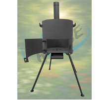 Печь премиум с дверцей, дымоходом и зольником для казана 3,5л