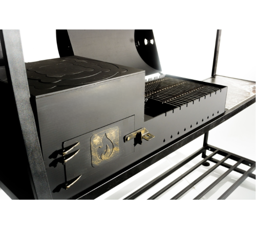 Мангал Titan Premium с печью и полукруглым навесом — прочность 5 мм для настоящих гурманов