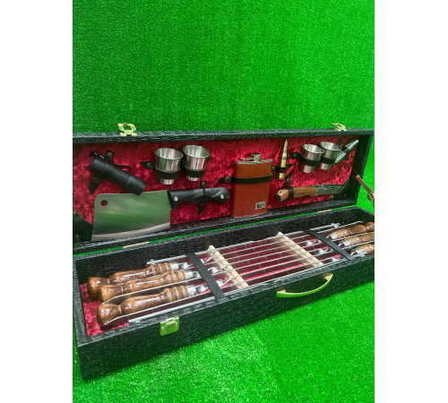 Набор для шашлыка в чемодане «Кизляр-Профи» 17 предметов